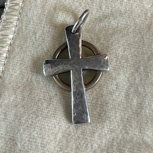 James Avery Retired 14k gold & sterling silver Cross